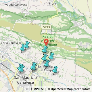 Mappa SP 13, 10070 San Francesco al Campo TO (2.37818)
