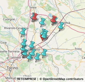 Mappa Via Giuseppe Garibaldi, 10030 Rondissone TO, Italia (13.05105)