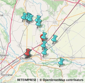 Mappa Via Giuseppe Garibaldi, 10030 Rondissone TO, Italia (6.96857)