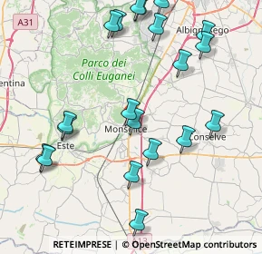 Mappa SS16, 35043 Monselice PD, Italia (9.3075)