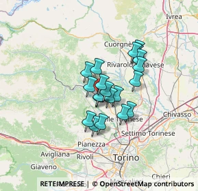 Mappa Via XXIV Maggio, 10076 Nole TO, Italia (8.9865)