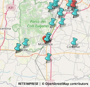 Mappa Riviera Giovanni Battista Belzoni, 35043 Monselice PD, Italia (9.2365)