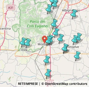 Mappa Riviera Giovanni Battista Belzoni, 35043 Monselice PD, Italia (8.8525)
