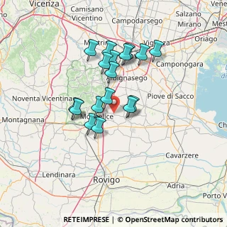 Mappa Via Semitecola, 35020 San Pietro Viminario PD, Italia (11.43882)