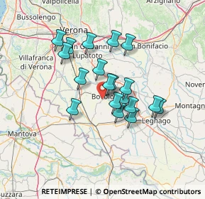 Mappa Via Cavazza, 37051 Bovolone VR, Italia (10.85421)