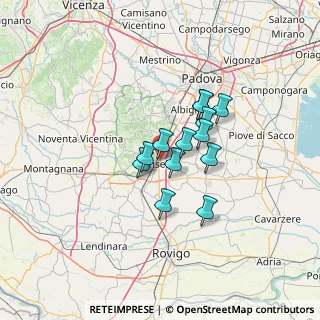 Mappa Via Monte Grappa, 35043 Monselice PD, Italia (8.97154)