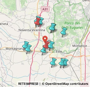 Mappa Via Lande, 35045 Ospedaletto Euganeo PD, Italia (6.32357)