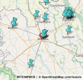 Mappa Via Tagliacarne, 27036 Mortara PV, Italia (9.438)