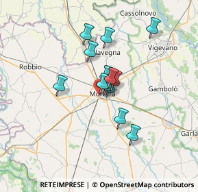 Mappa Via Tagliacarne, 27036 Mortara PV, Italia (4.81154)