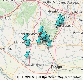 Mappa Via Treviso, 35030 Baone PD, Italia (9.18133)
