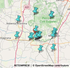 Mappa Via Trieste, 35030 Baone PD, Italia (6.0555)