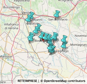Mappa Via Invalidi del Lavoro, 37051 Bovolone VR, Italia (9.13158)