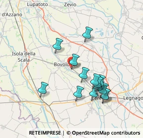 Mappa Via Invalidi del Lavoro, 37051 Bovolone VR, Italia (7.01357)