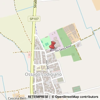 Mappa Via Privata S. Rosa, 3/B, 26816 Ossago Lodigiano, Lodi (Lombardia)