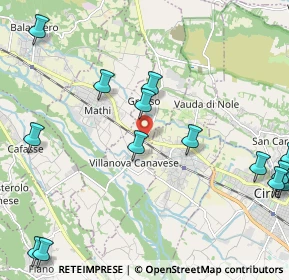 Mappa Via Vittorio Veneto, 10070 Villanova Canavese TO, Italia (2.84214)