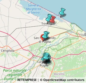 Mappa Via del Cimitero, 76017 San Ferdinando di Puglia BT, Italia (7.33789)