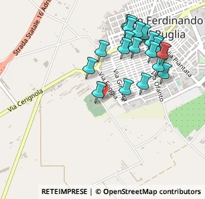 Mappa Via del Cimitero, 76017 San Ferdinando di Puglia BT, Italia (0.524)