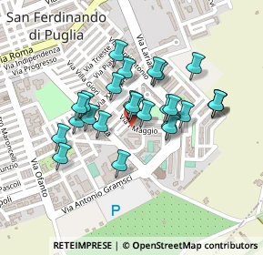 Mappa Via I Maggio, 76017 San Ferdinando di Puglia BT, Italia (0.16923)