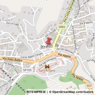 Mappa Piazza Umberto I, 1, 04020 Itri, Latina (Lazio)