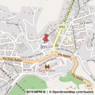 Mappa Via iallonghi, 04020 Itri, Latina (Lazio)