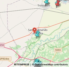 Mappa Via Cerignola, 76017 San Ferdinando di Puglia BT, Italia (7.8135)