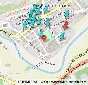 Mappa Via F. M. Torricelli, 61034 Fossombrone PU, Italia (0.2635)