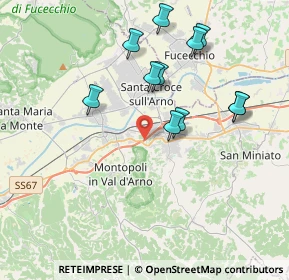 Mappa SGC Firenze - Pisa - Livorno, 56028 San Miniato PI, Italia (3.85273)