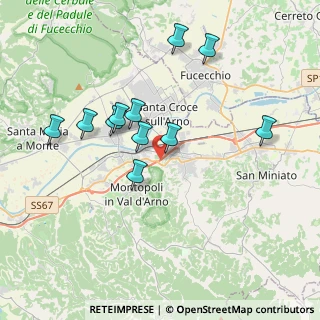 Mappa SGC Firenze - Pisa - Livorno, 56028 San Miniato PI, Italia (3.66)