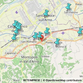 Mappa SGC Firenze - Pisa - Livorno, 56028 San Miniato PI, Italia (2.42583)
