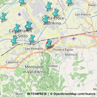Mappa SGC Firenze - Pisa - Livorno, 56028 San Miniato PI, Italia (3.10077)