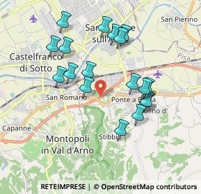 Mappa SGC Firenze - Pisa - Livorno, 56028 San Miniato PI, Italia (1.825)