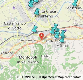 Mappa SGC Firenze - Pisa - Livorno, 56028 San Miniato PI, Italia (2.45071)