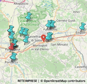 Mappa SGC Firenze - Pisa - Livorno, 56028 San Miniato PI, Italia (9.504)