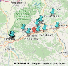 Mappa SGC Firenze - Pisa - Livorno, 56028 San Miniato PI, Italia (8.825)