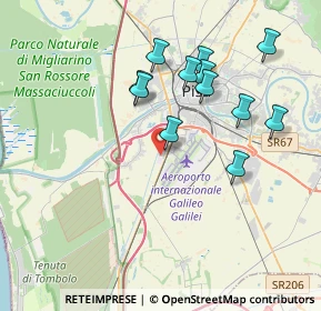 Mappa Traversa A Via Aurelia Sud, 56121 Pisa PI, Italia (3.67917)