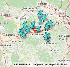 Mappa Via Carlo Bini, 56028 San Miniato PI, Italia (10.402)