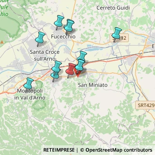 Mappa Via Carlo Bini, 56028 San Miniato PI, Italia (3.4925)