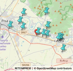 Mappa Via Tosco romagnola, 56023 Cascina PI, Italia (4.00462)