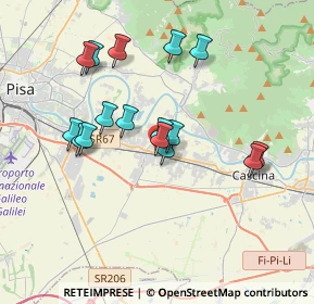 Mappa Via Tosco romagnola, 56023 Cascina PI, Italia (3.33875)