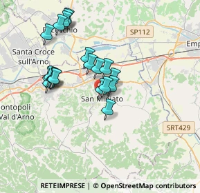 Mappa Via Cesare Battisti, 56028 San Miniato PI, Italia (3.3235)