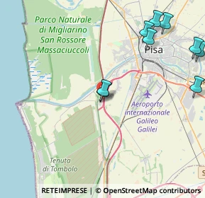 Mappa Via Castagnolo, 56122 Pisa PI, Italia (5.86636)