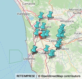 Mappa Via le Rene, 56121 Pisa PI, Italia (12.1215)