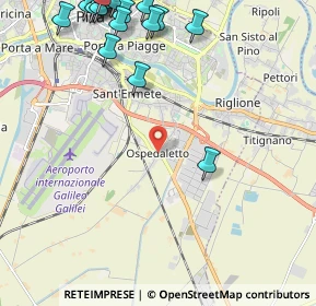Mappa Via le Rene, 56121 Pisa PI, Italia (3.244)