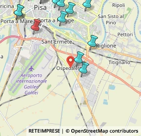 Mappa Via le Rene, 56121 Pisa PI, Italia (3.058)