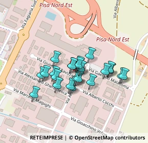 Mappa Via Giuseppe Ravizza, 56100 Pisa PI, Italia (0.144)