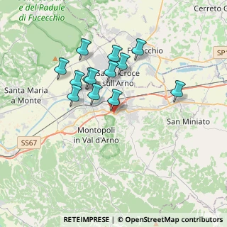 Mappa Via Tosco Romagnola Ovest, 56028 San Miniato PI, Italia (3.26231)