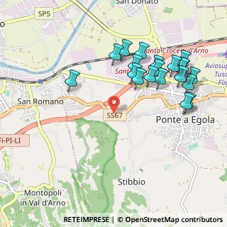 Mappa Via Tosco Romagnola Ovest, 56028 San Miniato PI, Italia (1.1265)