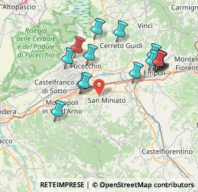 Mappa 56028 San Miniato PI, Italia (7.83125)