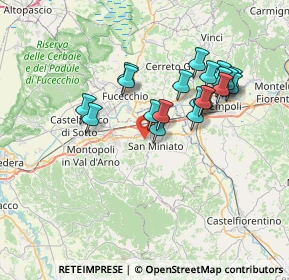 Mappa 56028 San Miniato PI, Italia (6.642)
