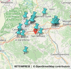 Mappa 56028 San Miniato PI, Italia (7.11444)